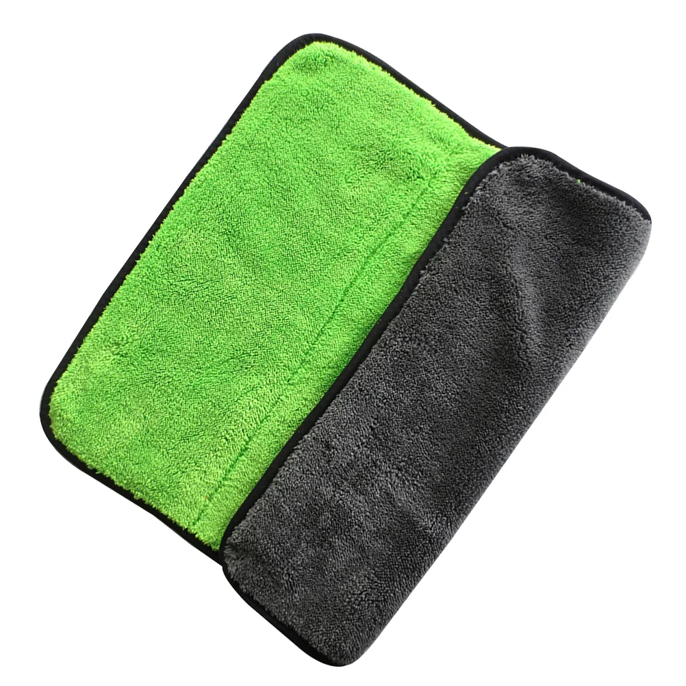 

1pc Car Wash Towel Car Cleaning Towels Auto Car Washcloth Drying Cloth Polishing Duster 45 x 38cm (Green and Grey)