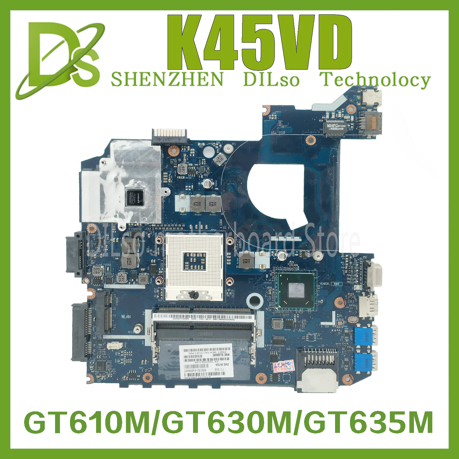 

KEFU LA-8221P материнская плата для ноутбука ASUS K45VJ K45VD A45V A85V K45VS K45VM материнская плата с GT630M/610M/635M 100% тест