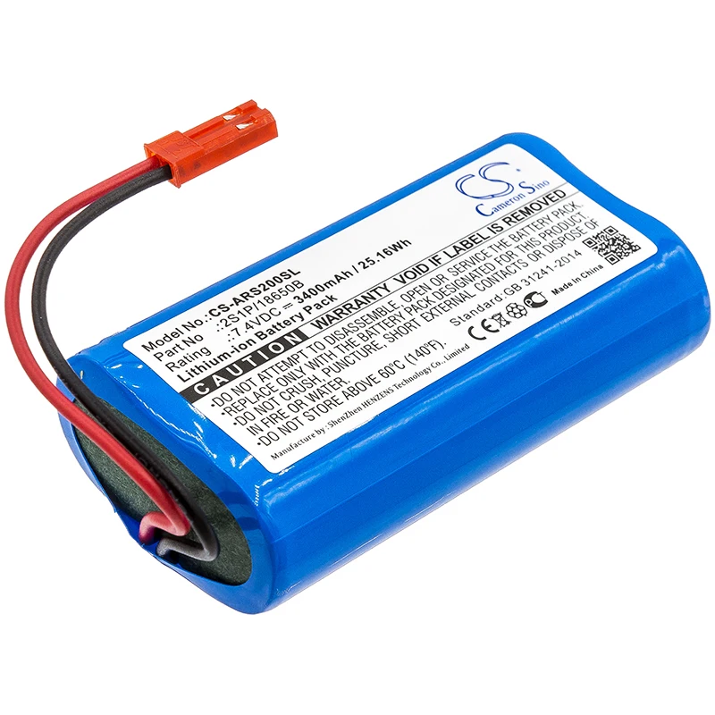 

CS 3400mAh / 25.16Wh battery for Arizer Solo, Solo 2 2S1P/18650B