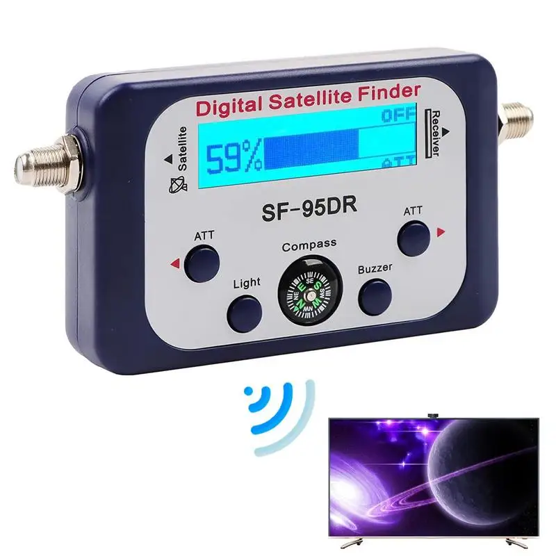 

Digital Satellite Finder Satellite Signal Meter For Campers Digital Satellite Receiver With Alarm Buzzer Function And Compass
