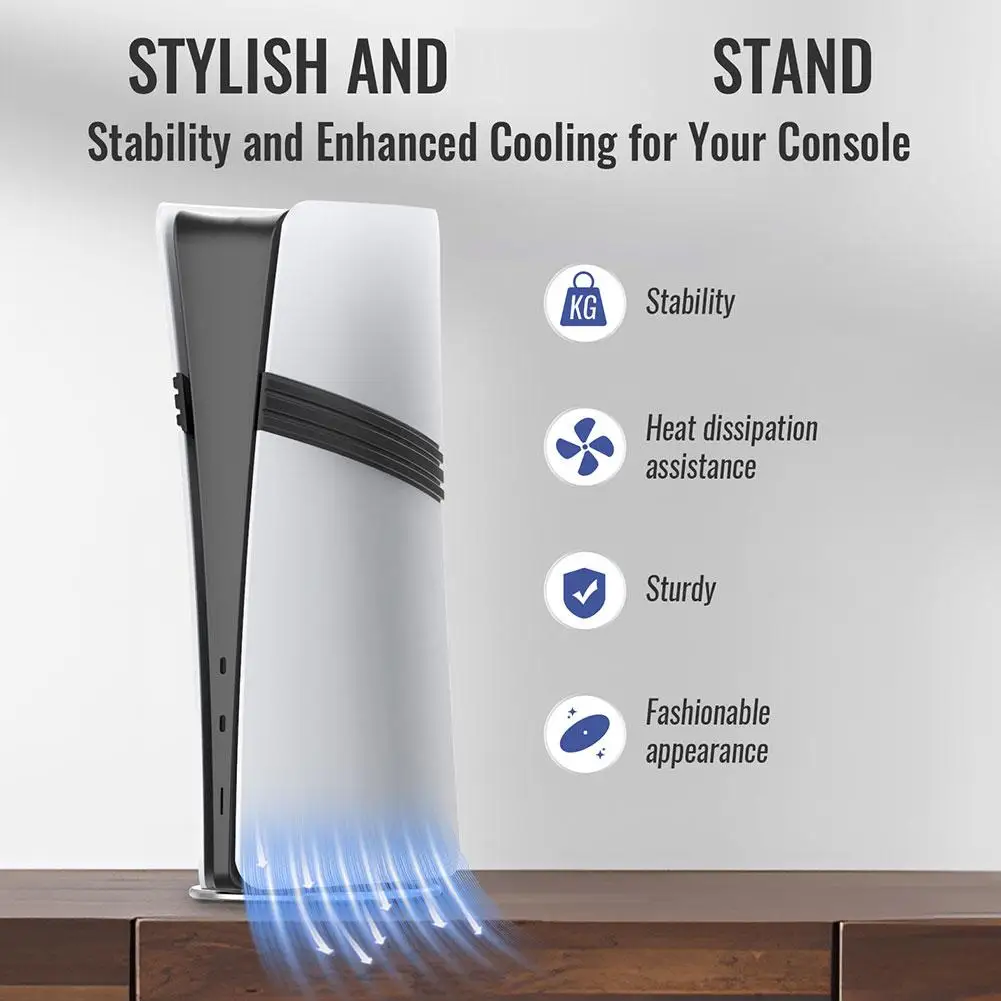 Портативная металлическая вертикальная подставка для PS5 Pro/тонкая версия