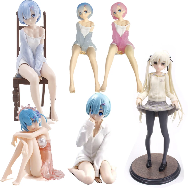 Фигурки японского аниме Re Life In A Different World of Zero Rem Ram экшн-фигурки Yosuga No Sora Kasugano ПВХ