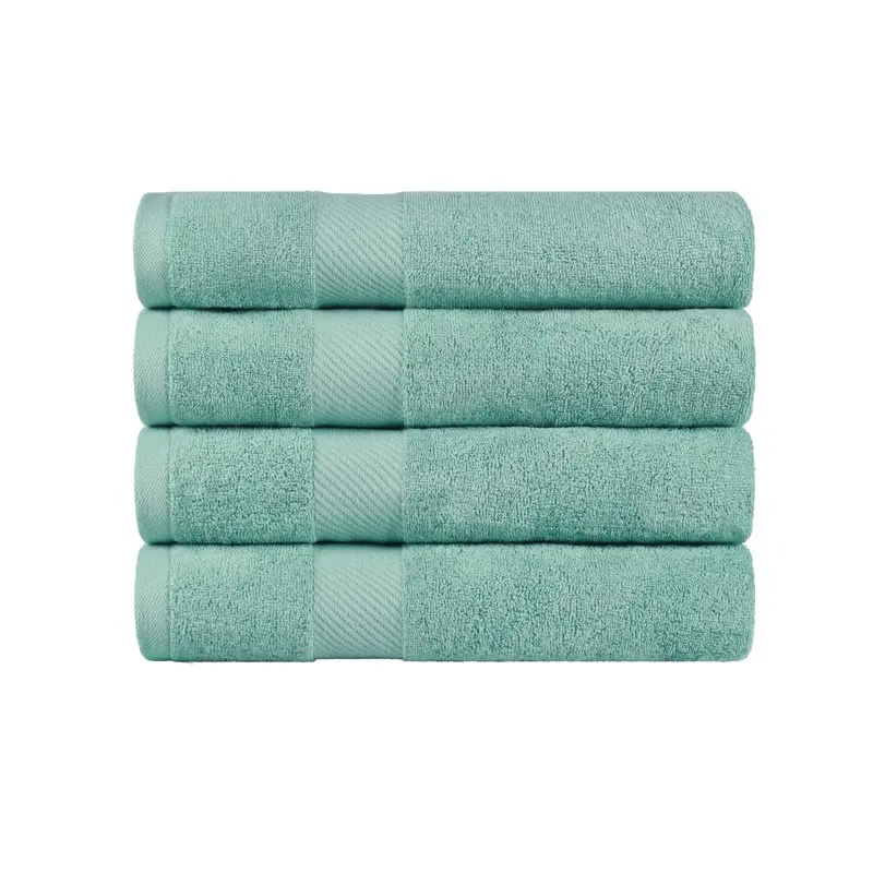 

Solid Egyptian Cotton 4-Piece Bath Towel Set, Sea Foam