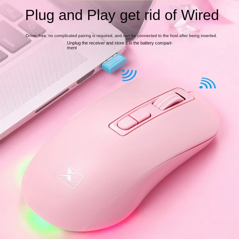 Оригинальная Беспроводная перезаряжаемая офисная мышь Xinmeng M283 2 4 ГГц USB Bluetooth два