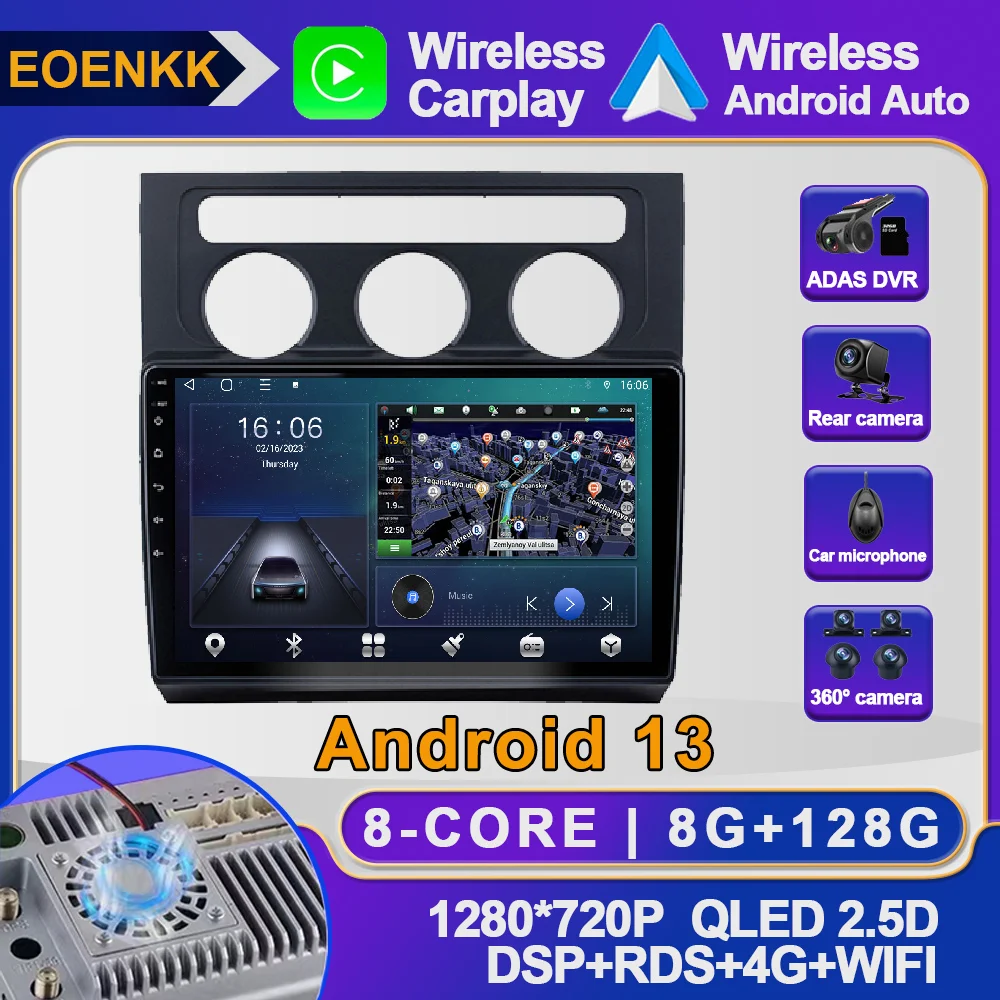 

10.1 Inch Android 13 For Volkswagen Touran 1 2003 - 2010 Car Radio AHD Navigation GPS Video ADAS 4G Autoradio Stereo Multimedia
