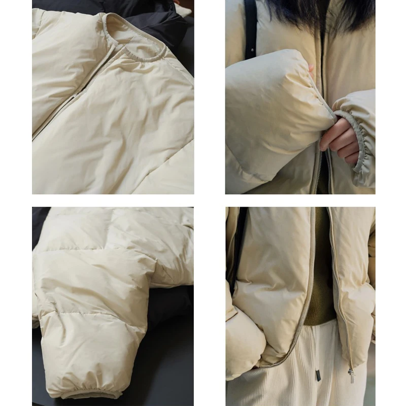 Streetwear Women's Batwing sleeve down jacket Luxury Winter 2023 New Fluffy Short puffer coat Female Outwear Warm INKEO 2O405