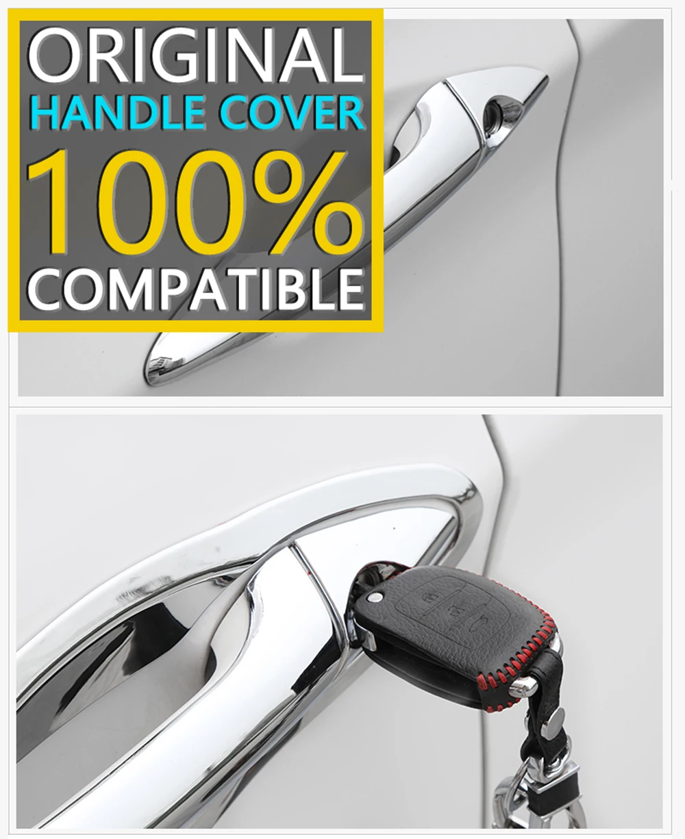 Хромированная накладка на дверную ручку из углеродного волокна для Hyundai Elantra Avante