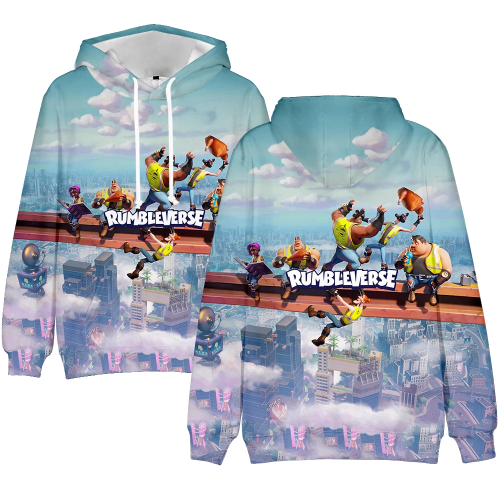 

Hot Anime Rumbleverse Hoodies Men Women Winter Pullovers 3D Hooded Oversized Sweatshirts 3D Hoodies Children Tops