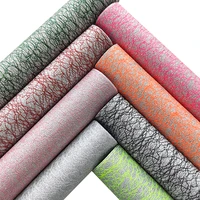 skin rainbow color faux leather fabric cotton back for making shoe bag craft decoration purse30135cm