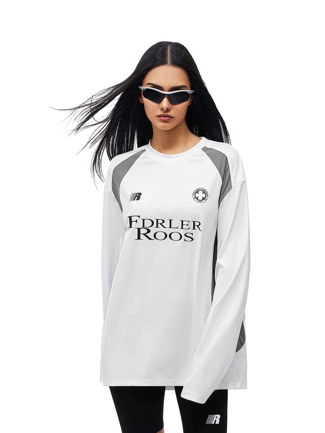 Официальный магазин FDR быстрая Лоскутная Спортивная рубашка с длинным рукавом и