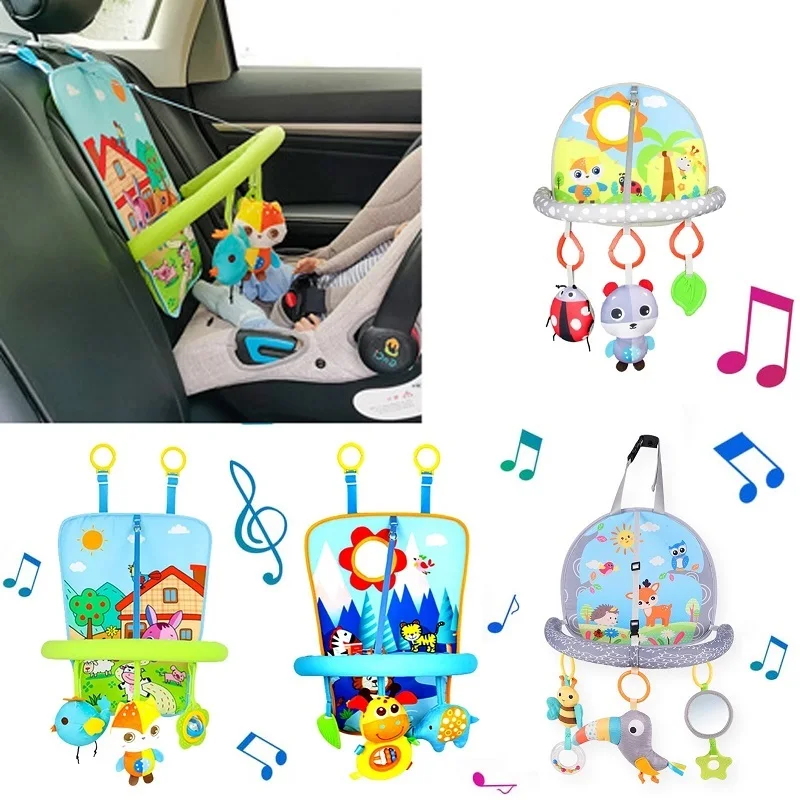 Mirror Infant Activity Center For Car Seat Crib Stroller Rear Facing Car Seat Toy Hanging Toys For Baby 0 12m