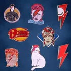 Эмалированные булавки Daviid Bowie Ziggy Stardust брошь художника рок музыка Поклонники великолепная коллекция