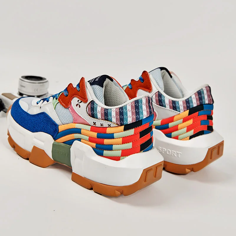 

Мужская обувь Dad shoes, новинка 2022, Весенняя трендовая модная универсальная мужская Спортивная повседневная беговая Обувь на толстой подошве