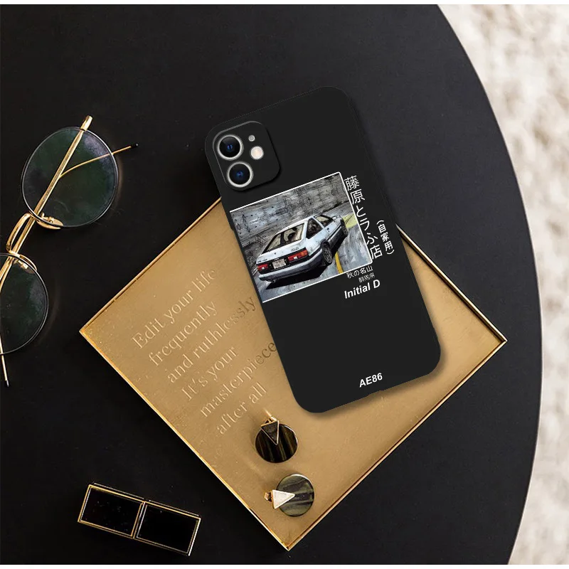 

Suitable for Qiu Mingshan AE86 creative iPhone13 mobile phone shell 12Pro suitable for Apple 11 silicone xsmax soft