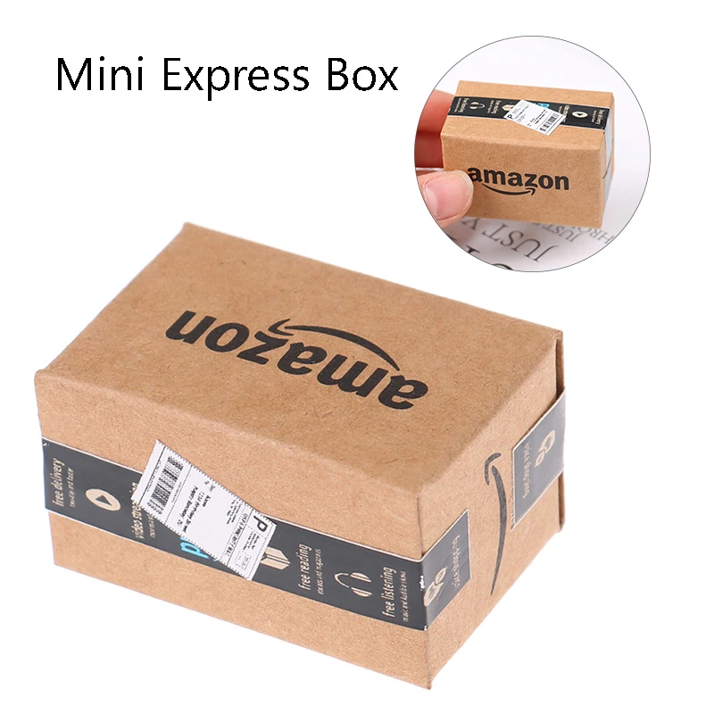 

1pc Mini Express Box Dollhouse Miniature Package Gift Box Modle Toys Paper Box Pretend Play Doll House Home Decor