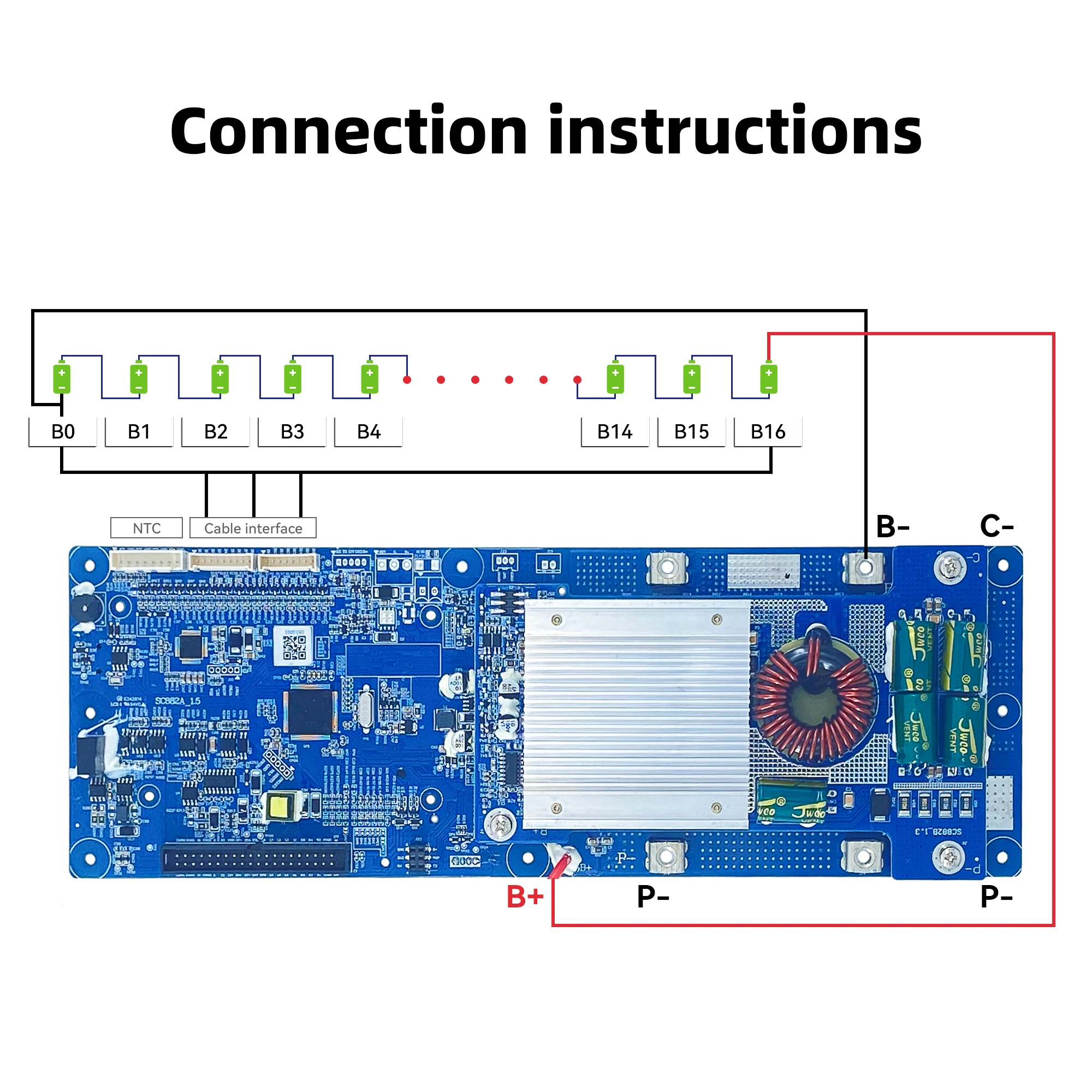 XJ Smart 7-20s 8s 24v 16s 48v 200a для Lifepo4 Lfp фотоэлементов с Uart Bt батареи базовое решение Bms