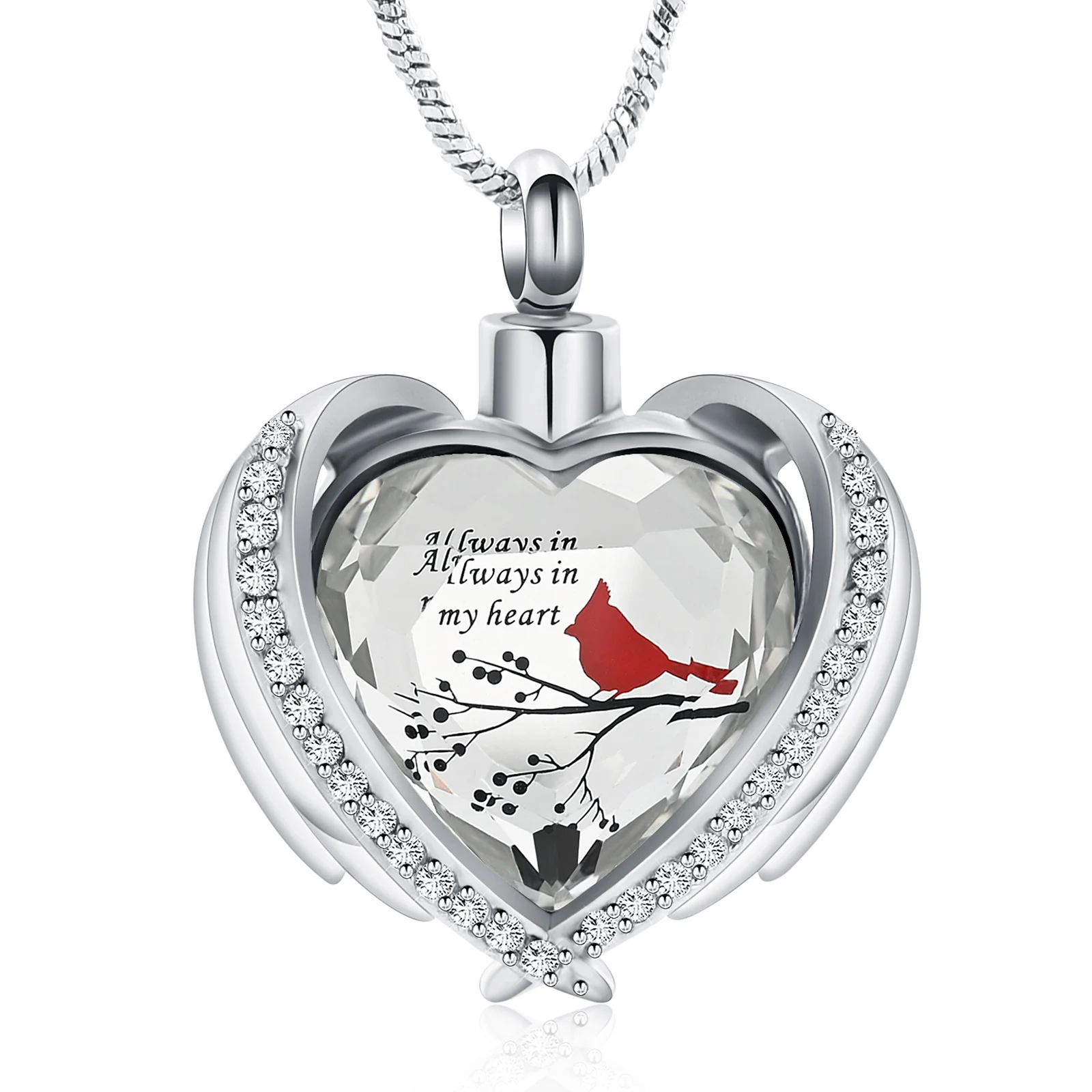 Украшения для кремации всегда в моем сердце красная кардинавская урна женщин