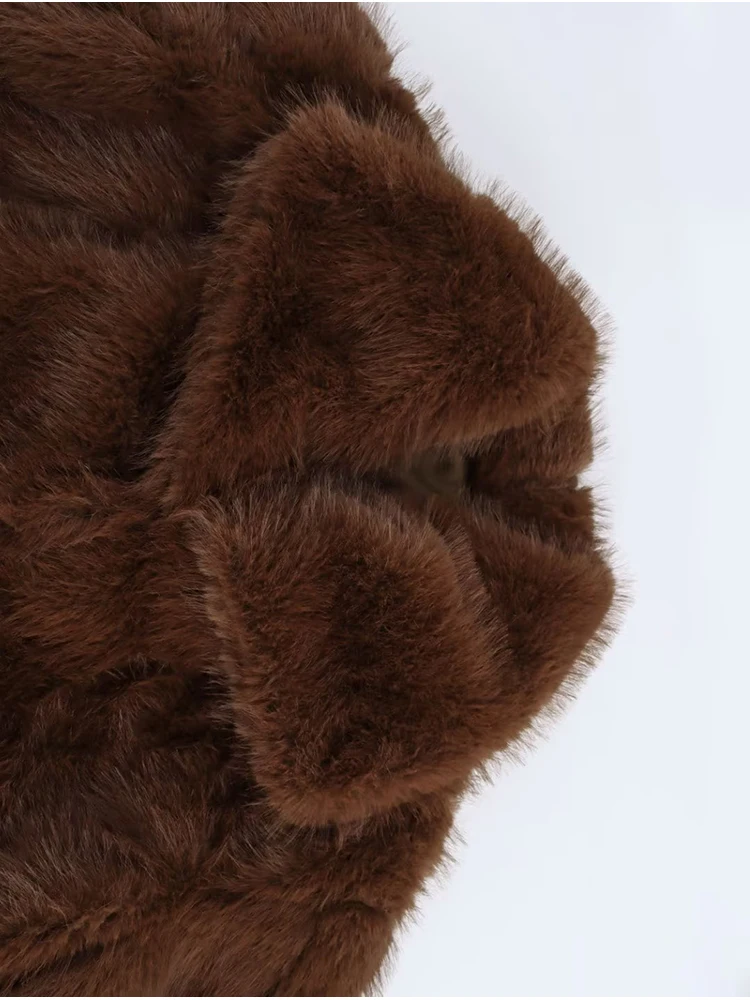 Новинка 2024 осенне-зимняя женская куртка из искусственного меха модное пушистое