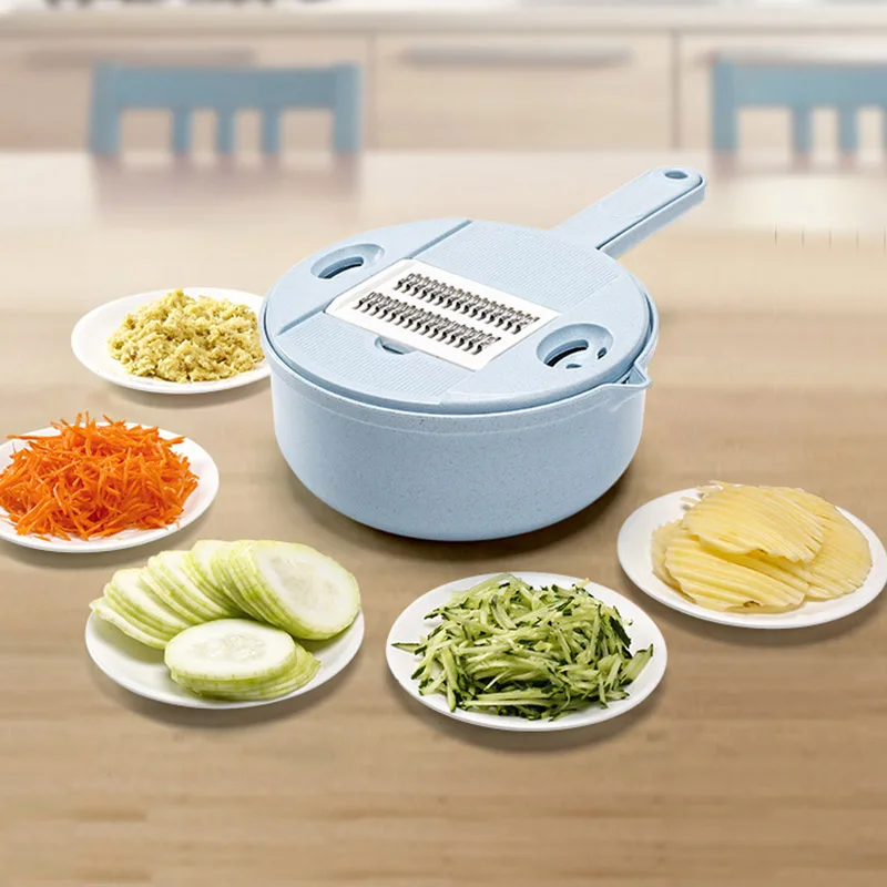

10PCS Vegetable Grater Multi-function Gadget Vegetable Cutting Machine Pressing Garlic Peeler Juicer Salad Kitchen Accessories