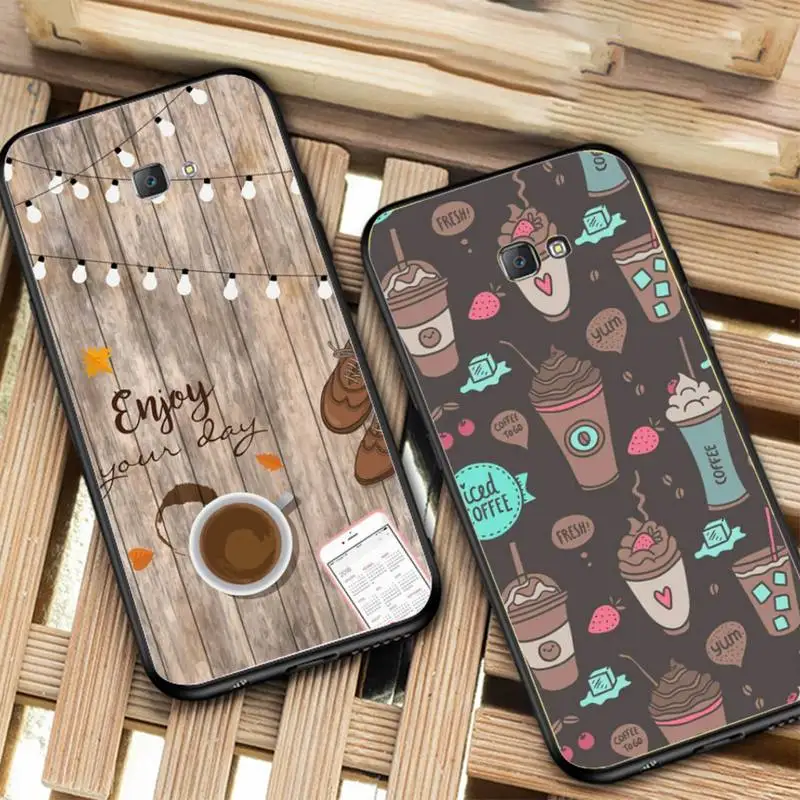 

Coffee Wine Cup Phone Case for Samsung J 2 3 4 5 6 7 8 prime plus 2018 2017 2016 core