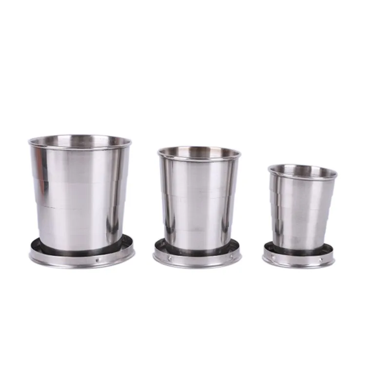 

1 PCs Stainless Steel Folding Cup Travel Tool Kit Survival EDC Equipment