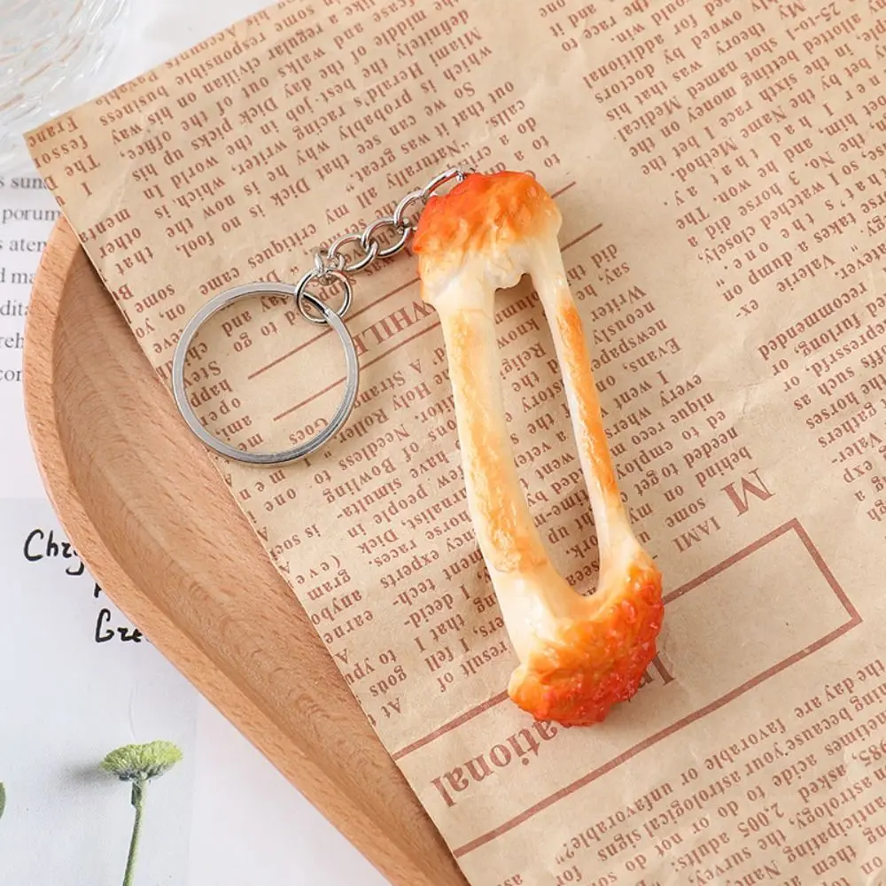 Брелок для ключей с забавными куриными крыльями из ПВХ