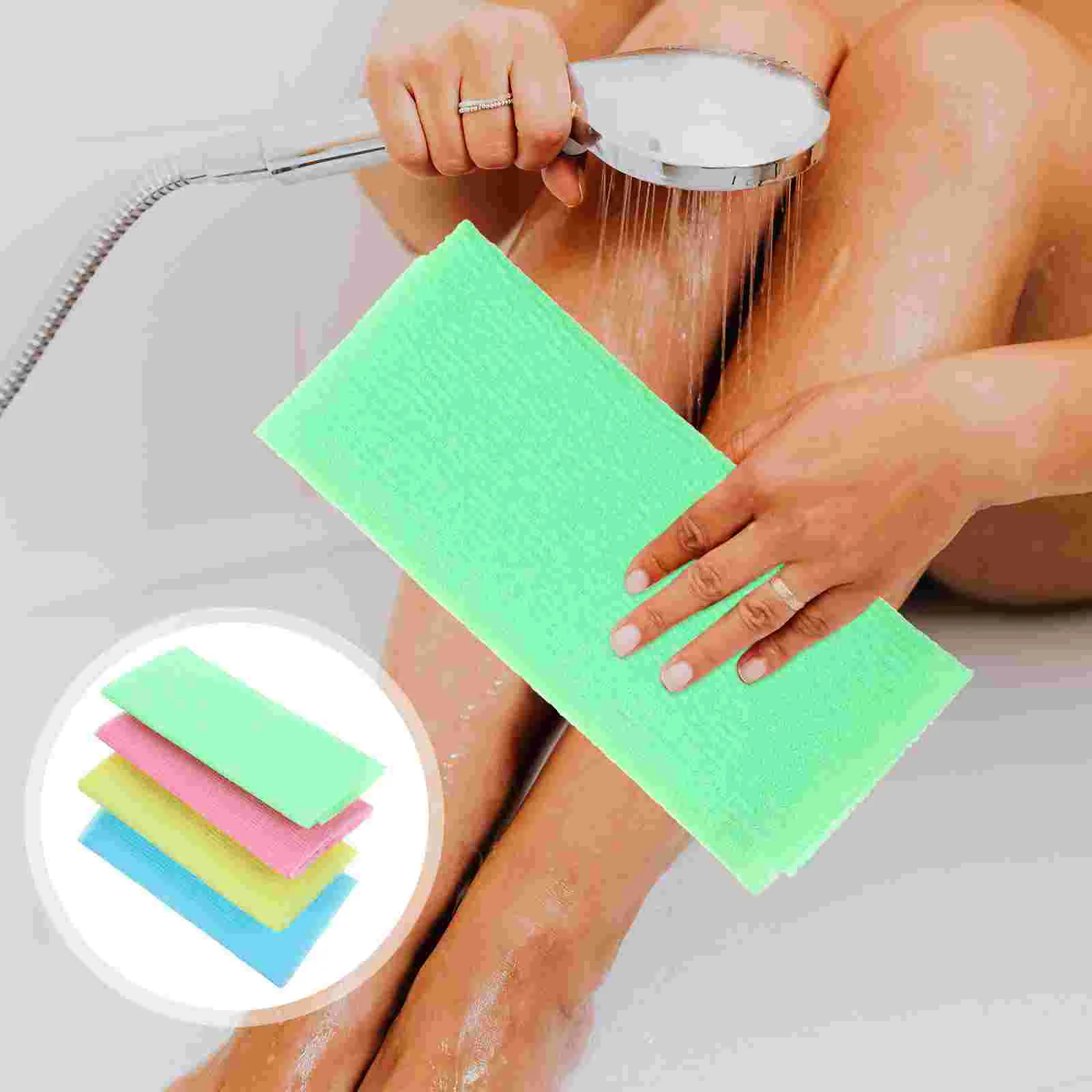 

4Pcs Nylon Bath Towel Household Bath Towel Thick Bath Towel Absorbent Bath Towel
