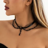 small wire brambles iron black choker necklace women hip hop gothic punk style barbed wire little thorns chain choker gifts
