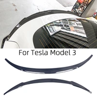 for tesla model 3 rz style carbon fiber rear spoiler trunk wing