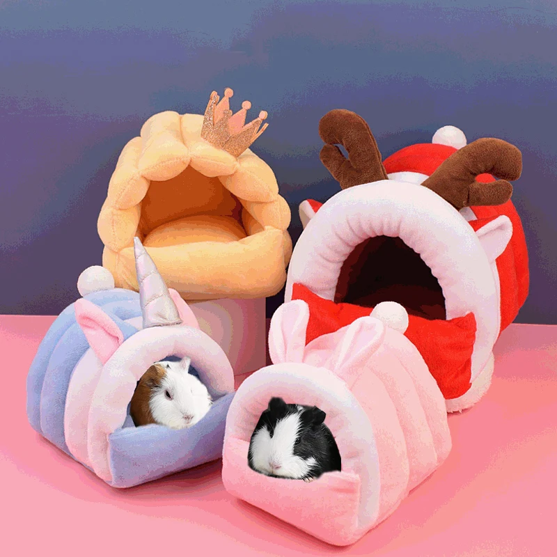 Soft Animal Hammock Nest Ferret Rabbit Guinea Pig Rat Hamster Mice Squirrel Bed Toy Warmer Cushion House Cave Pets Supplies