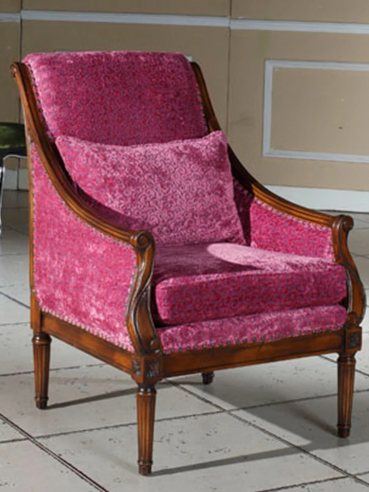 

High quality American bedroom wooden chair purple leisure chair chairs for bedroom vanity chair dining room chairs