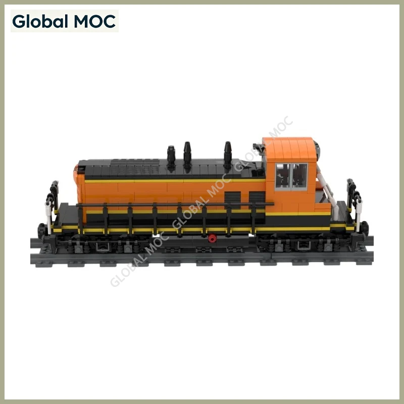 Фото Локомотив BNSF EMD SW1500 для маневровых работ, детализированный набор строительных блоков железнодорожного транспорта, MOC-набор, винтажный грузовой поезд, игрушка для самостоятельной сборки и демонстрации. №5