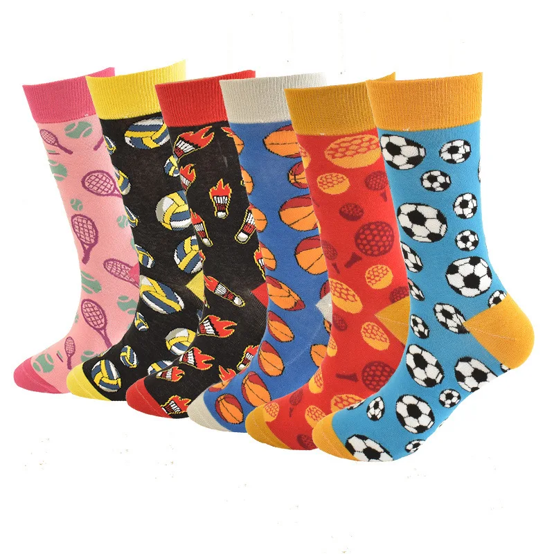 

Football volleyball badminton tennis basketball tide socks in tube men's INS fashion cotton socks for men and women
