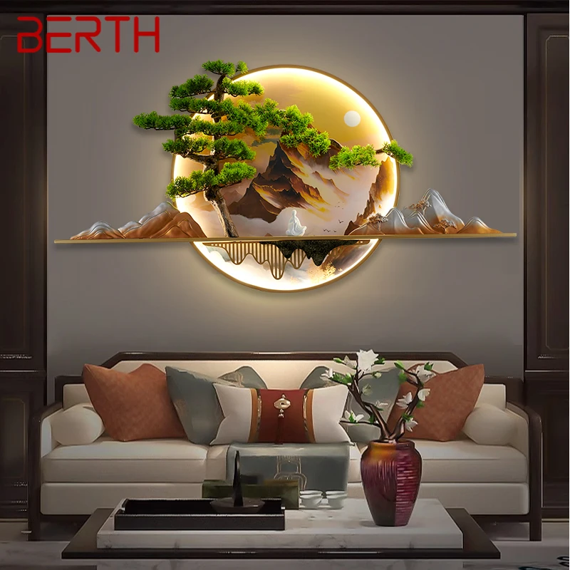 

BERTH Modern Picture Wall Light LED Chinese Creative Landscape Mural Sconce Lamp For Home Living Room Study Bedroom Decor
