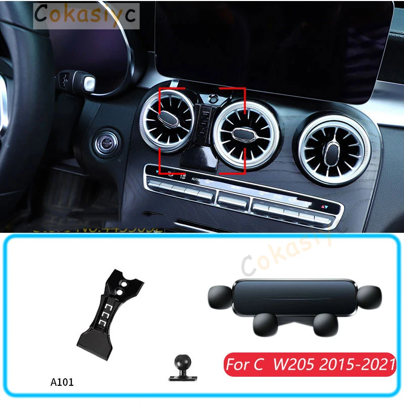 Автомобильный держатель телефона для Mercedes Benz C W205 2015-2021 гравитационная подставка