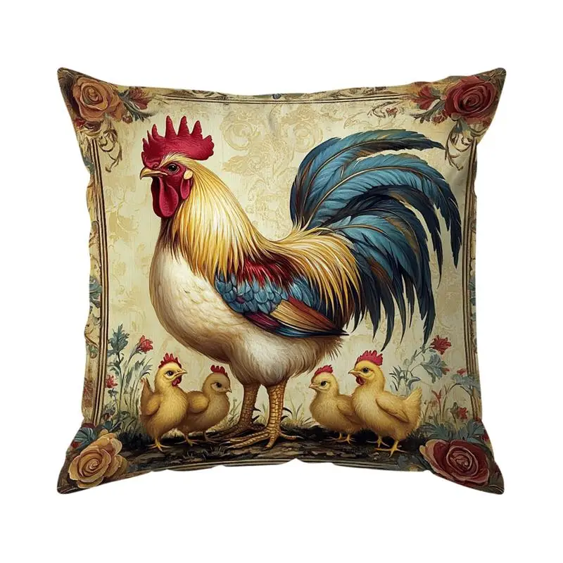 

Домашний декор, петухи фермерского сада и яйца, наволочки с узором, подходят для дивана, спальни, автомобиля, наволочки