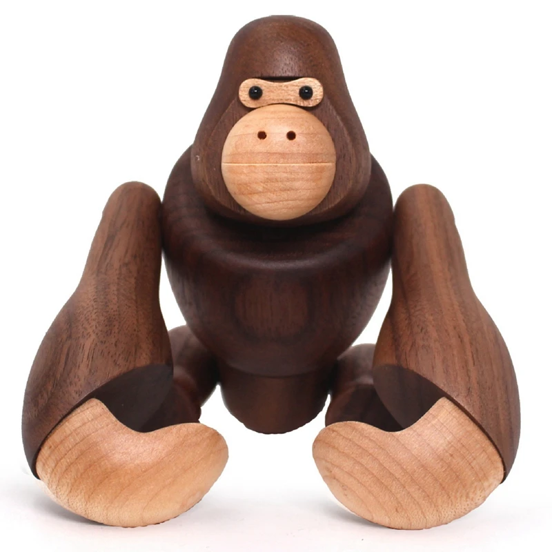 

5X Wooden Crafts Gorilla Creative Home Furnishing Decorations Can Hang King Kong Gifts Wooden Decorations