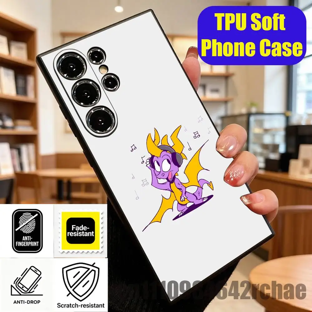 Фото Чехол для телефона «Спайро Дракон» для Samsung S25 S24 S26 S22 S23 S30 S21 Fe Lite Ultra Plus, мягкий чехол на заказ №3