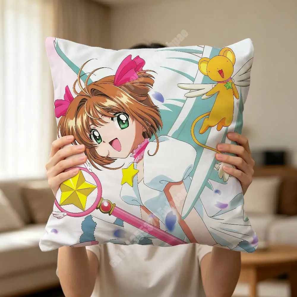 Фото Чехол для подушки C-Cardcaptor S-Sakura Kinomoto, уютный акцент для спальни, декор для студии №2