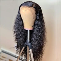 180%density 26inch long brazilian kinky curly glueless lace front wig for black women with baby hair heat temperature daily wigs