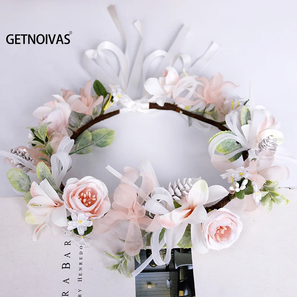 

Женская свадебная повязка на голову с цветочным рисунком