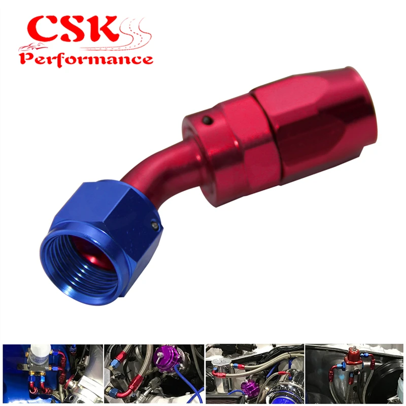 

1X Алюминиевый шарнир для шланга с подачей топлива, углом поворота 0 °/45 °/90 °/180 °