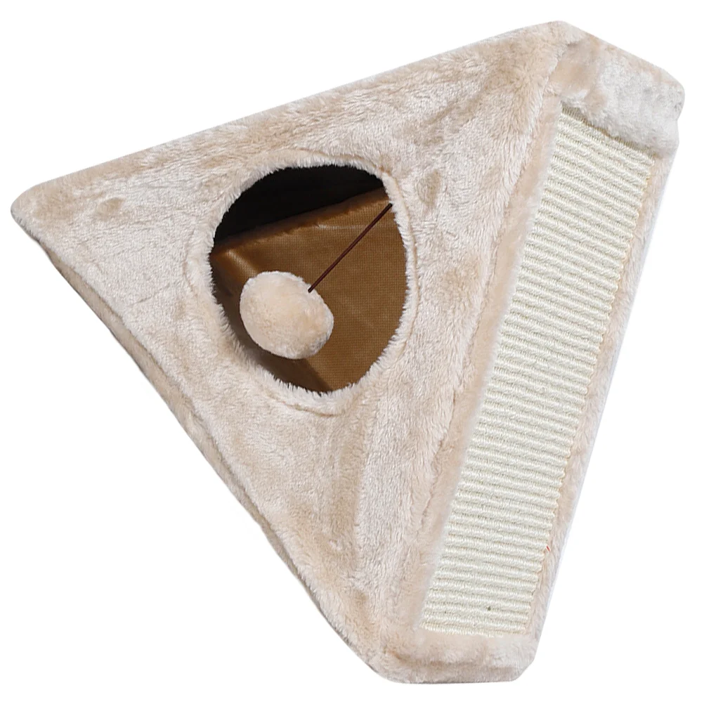 

Simple Triangular Folding Cat Nest Sisal Scratching Post Cat House Pet Shelter