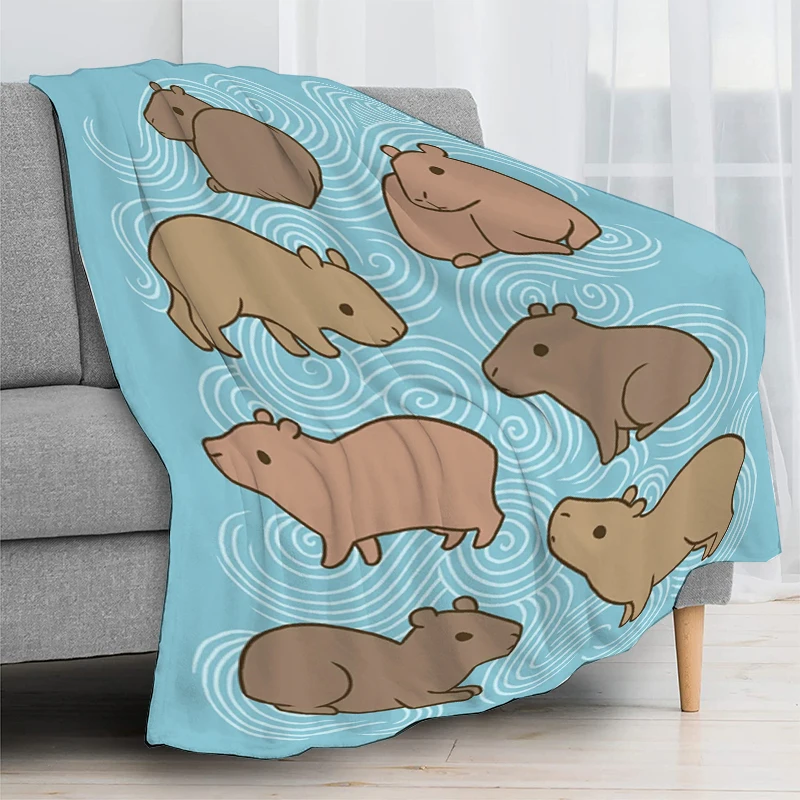 

Capybara Plush Blanket for Living Room Decorative Sofa Blankets Bedroom Decoration Bedspread on the Bed Boho Home Decor Throw