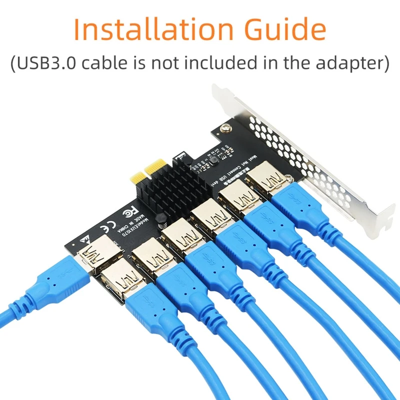 

Драйвер PCI-E, переходная плата, адаптер, карта PCI-E, графическая карта Riser 16X, слоты USB 3,0