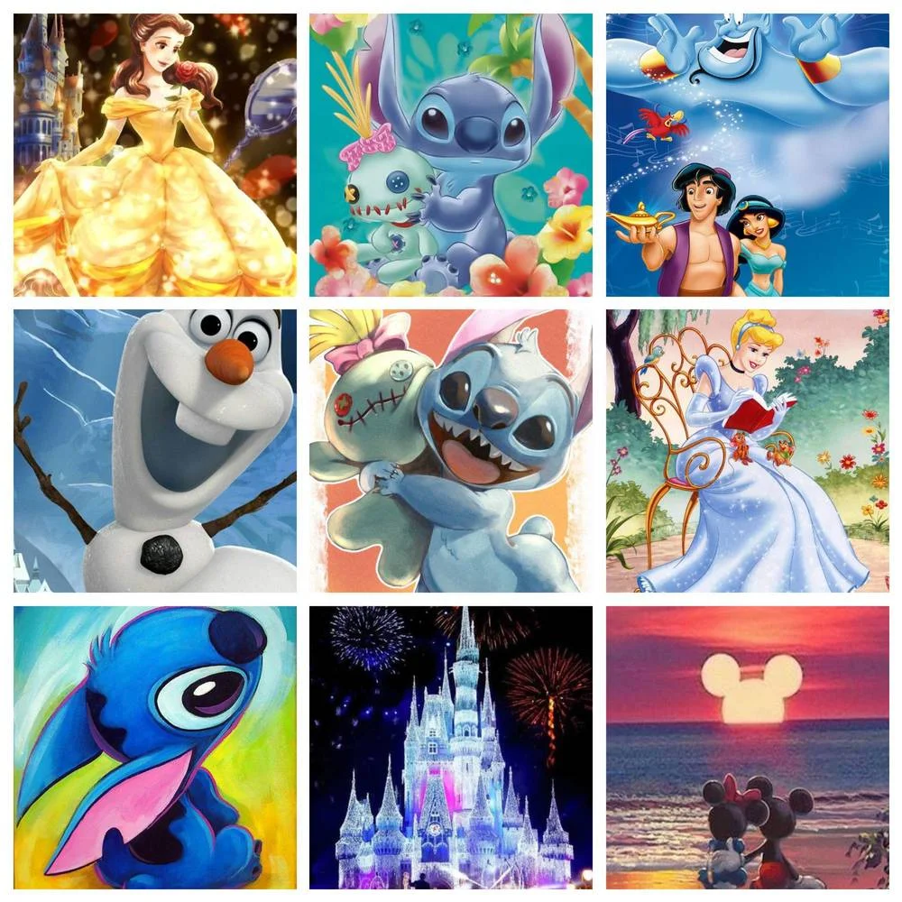 

Disney Diamond Embroidery Cartoon Winnie The Pooh Mickey Mouse Pattern DIY 5D Diamond Painting Needlework Cross Stitch HomeDecor