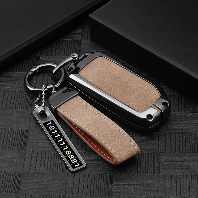 

Car Key Case for Kia K3 K5 K2 Kx3 K4 Kx5 Kxcross Sportage Seltos Ceed Key Fob Cover Shell Protecter Keychian Zine Alloy Leather