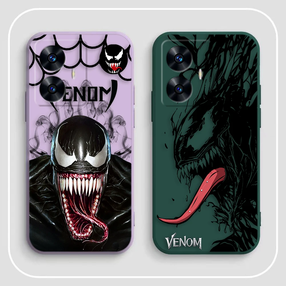 Чехол для телефона Marvel villain Venom Realme C65 C63 C53 C35 C55 C33 C30 C21Y C20 C12 C11 GT 2 XT NARAO 20 30 50 Funda