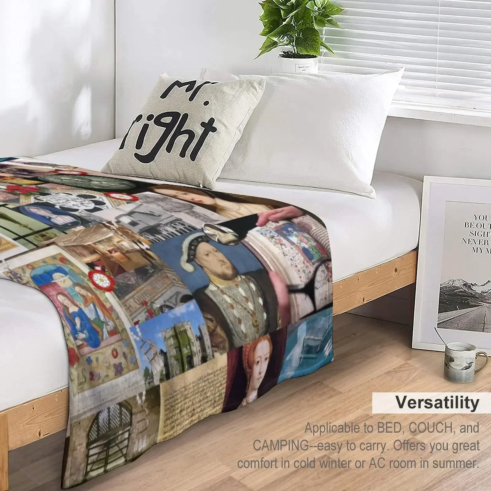 Одеяло с коллажем Anne Boleyn одеяла для диванов украшения