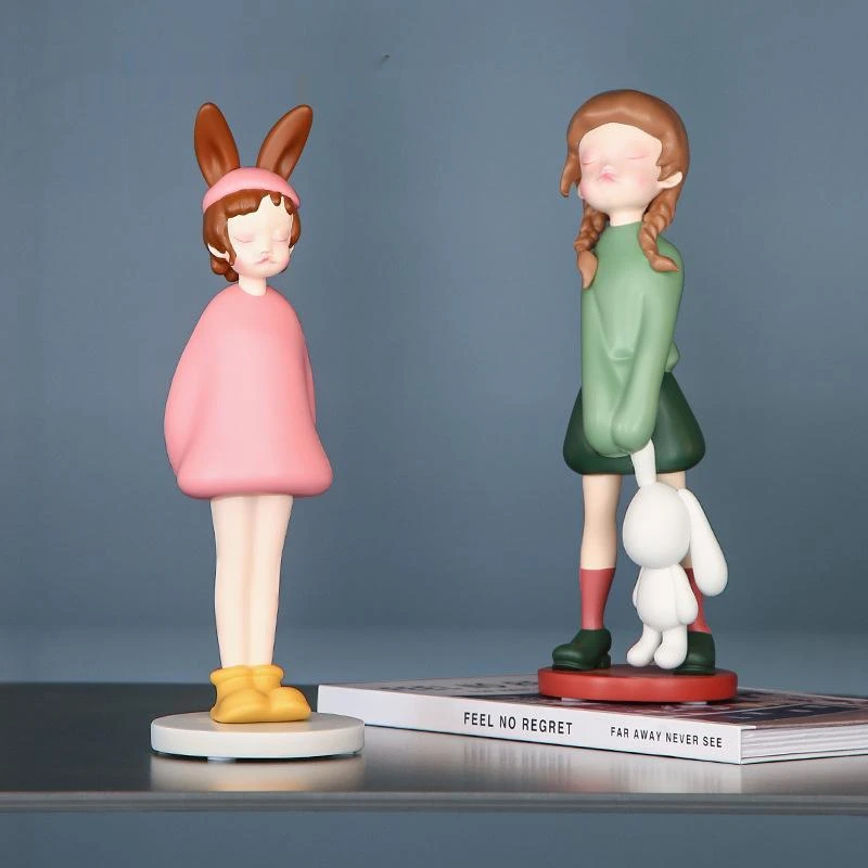 

Lovely Girl Resin Eames Home Decoration Living Room Desktop Decoration Character Sculpture Modern Abstract Resin Statue Ornament